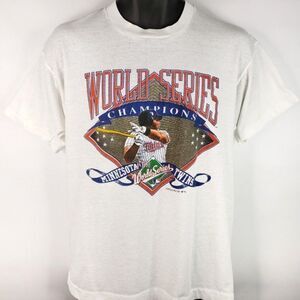 Minnesota Twins T Shirt Vintage 90s 1991 World Series Champions MLB Baseball Men
